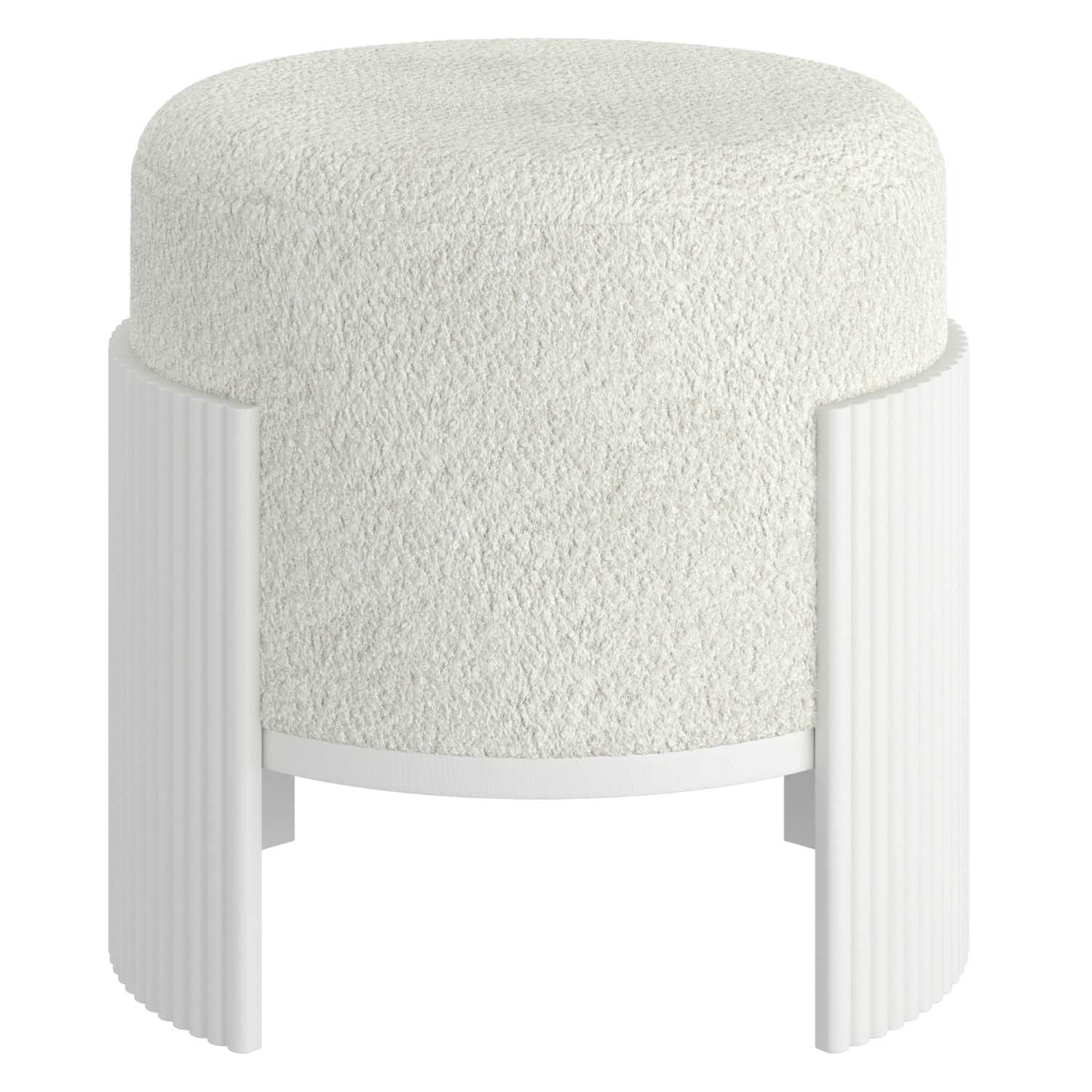 Kiraz Round Ottoman in Ivory & White 402-839IV_WT