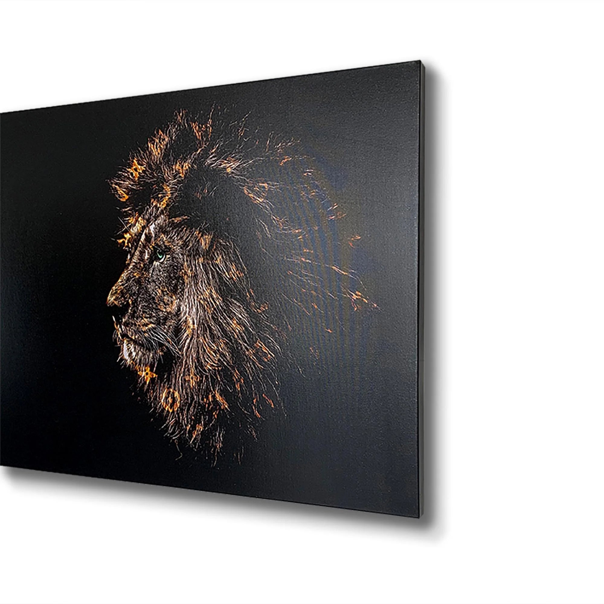 Gold Lion Portrait Canvas Art 36" x 48"