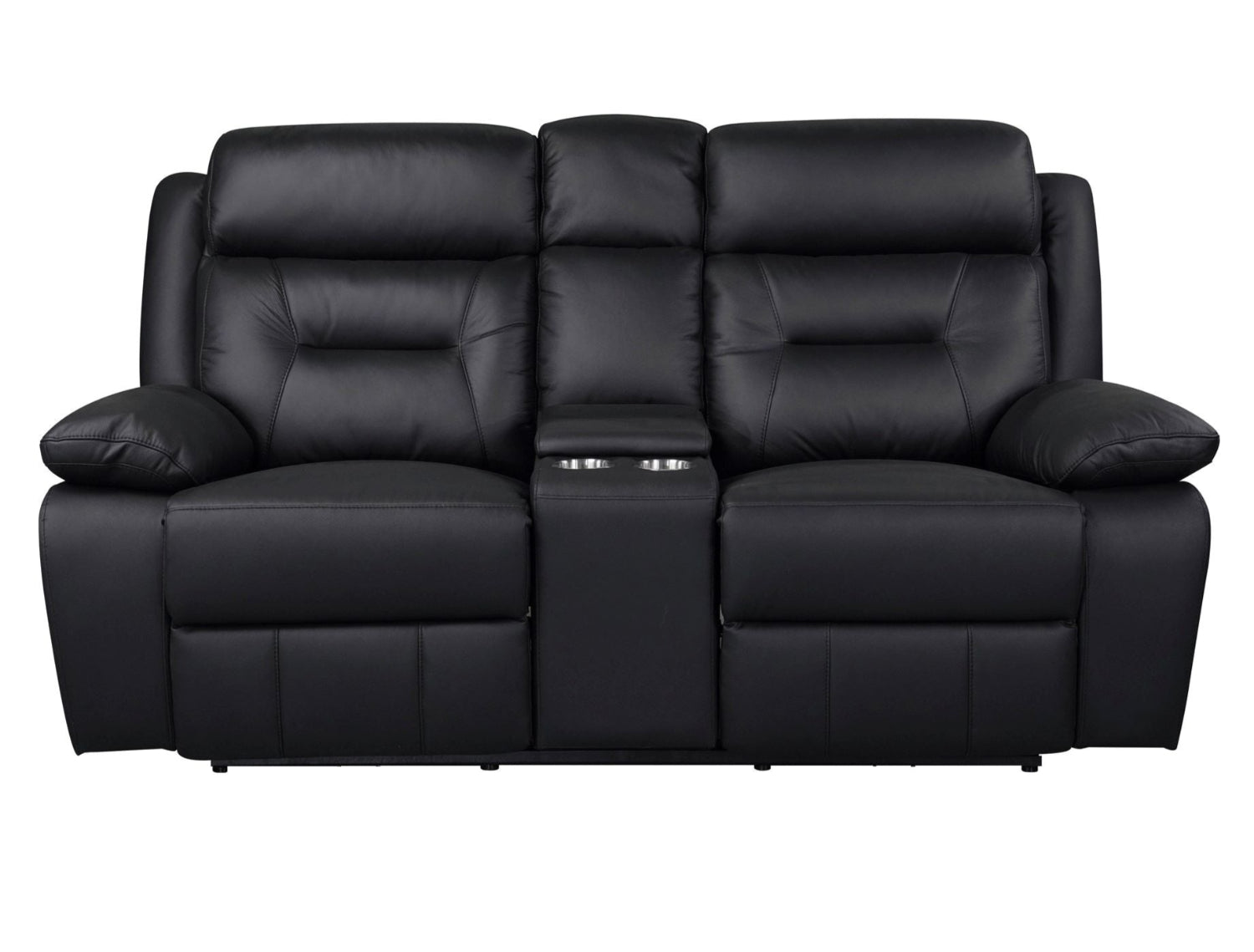 Laconia Genuine Top Grain Leather Power Recliner Sofa Sets Black 9629