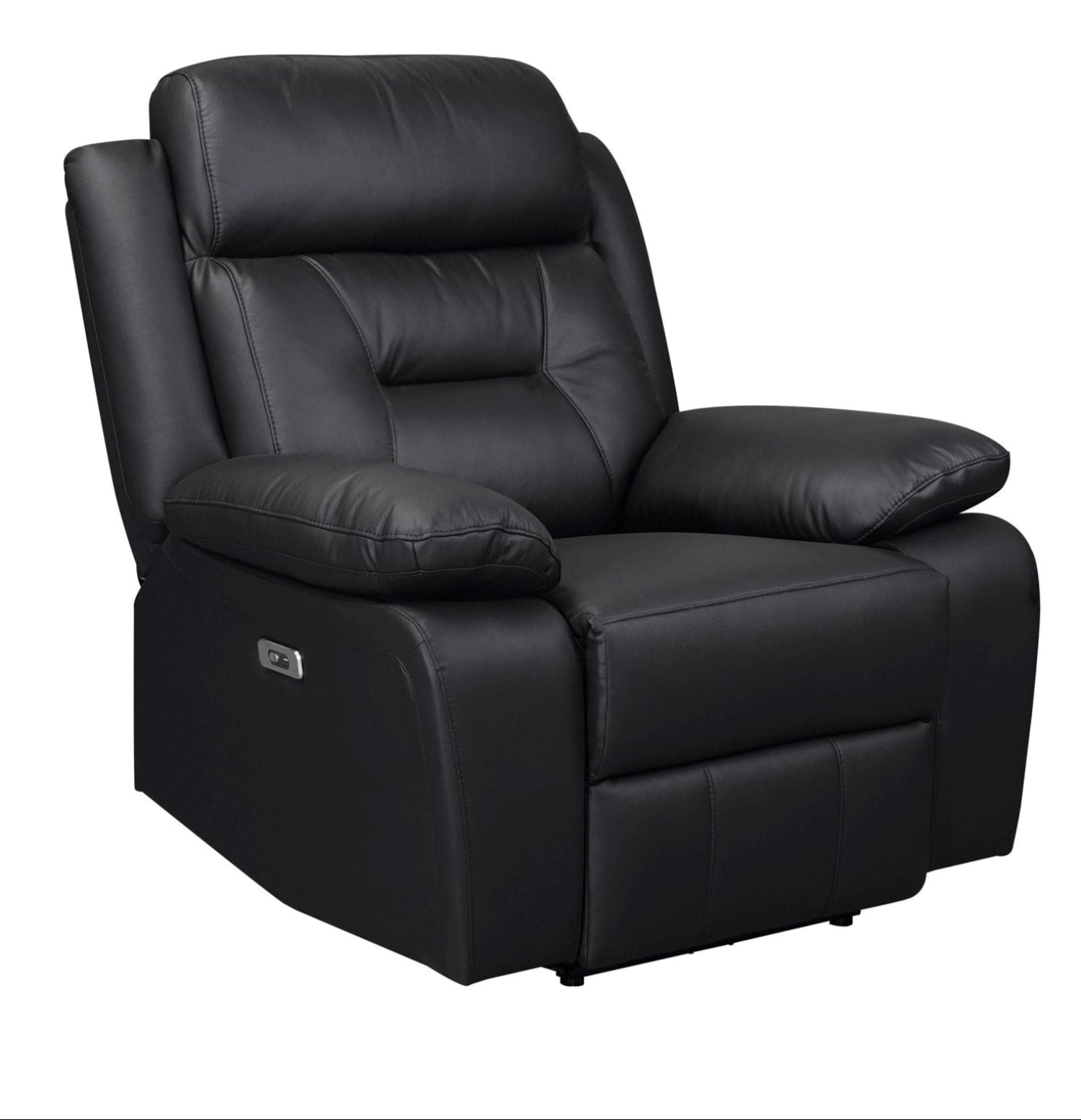 Laconia Genuine Top Grain Leather Power Recliner Sofa Sets Black 9629