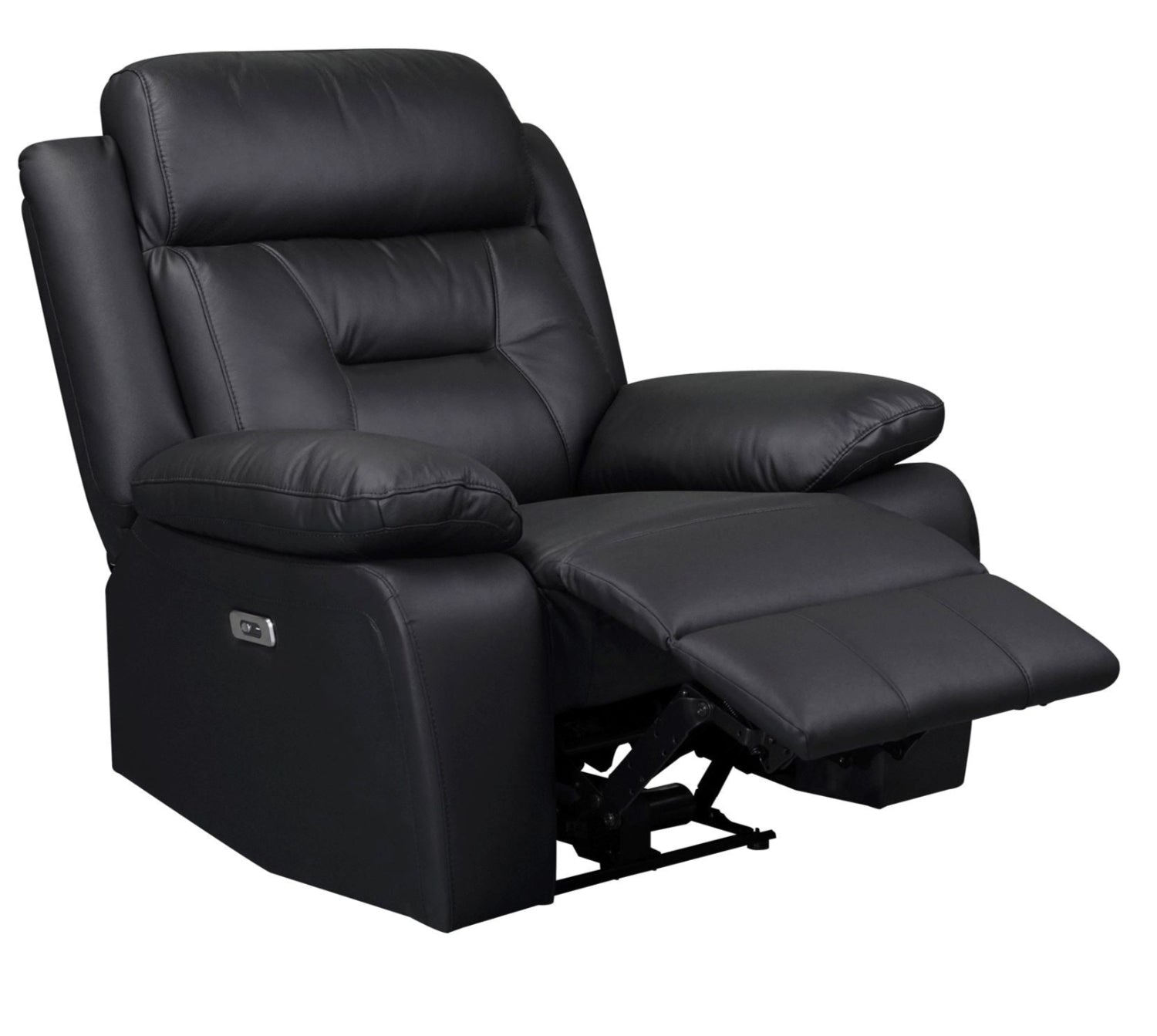 Laconia Genuine Top Grain Leather Power Recliner Sofa Sets Black 9629