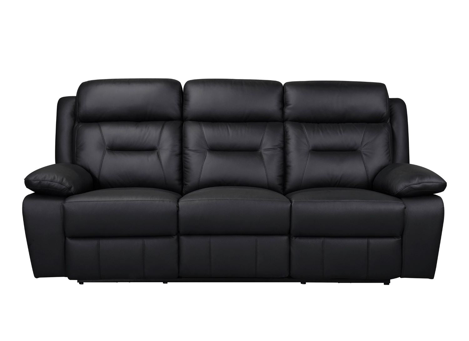 Laconia Genuine Top Grain Leather Power Recliner Sofa Sets Black 9629
