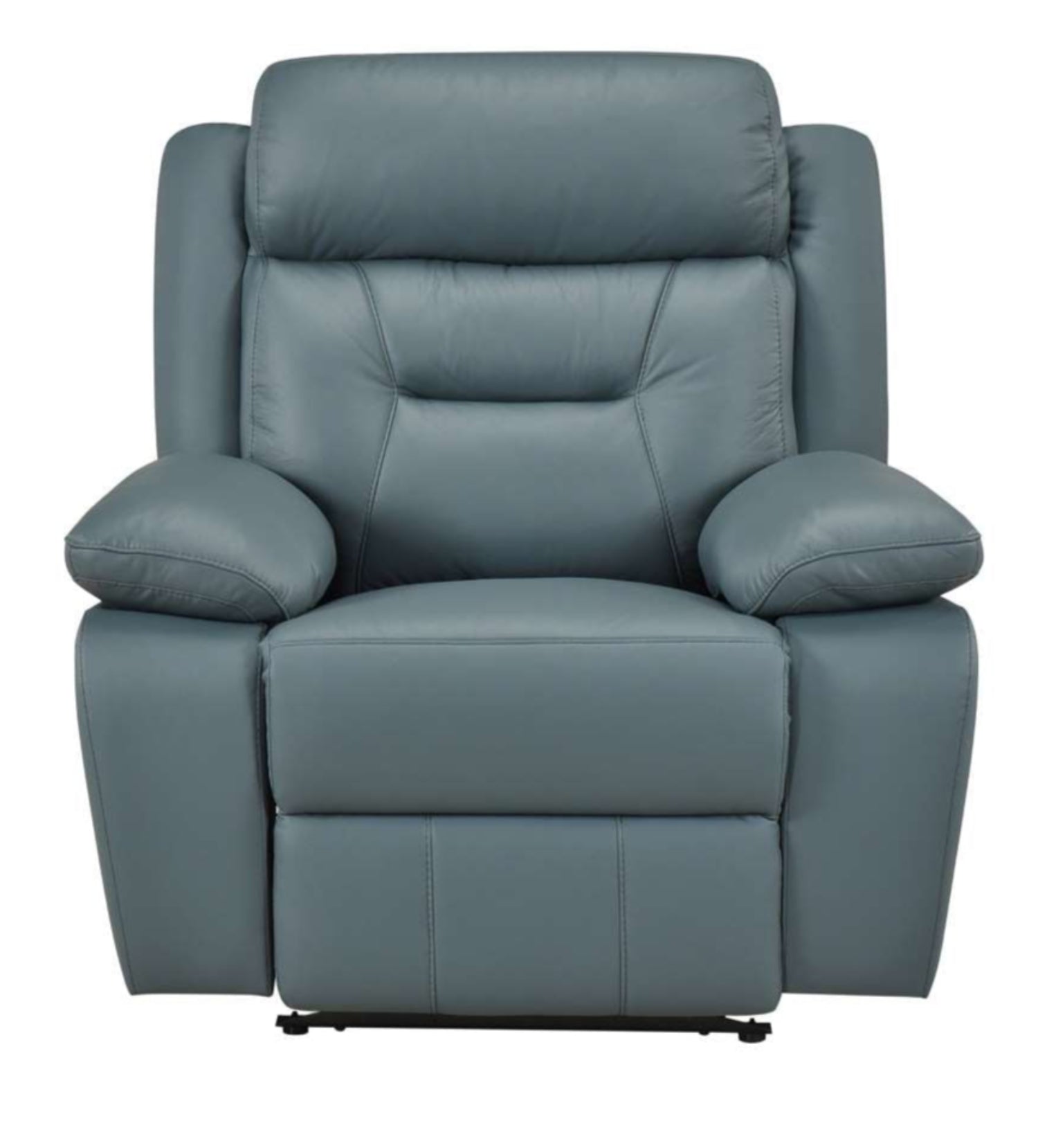 Laconia Genuine Top Grain Leather Power Recliner Chair Blue-Grey 9629