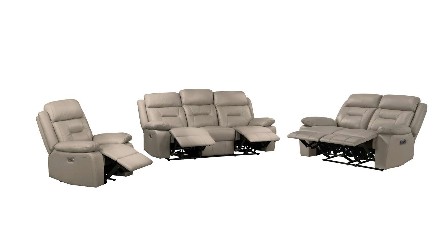 Laconia Genuine Top Grain Leather Power Recliner Sofa Sets Latte 9629
