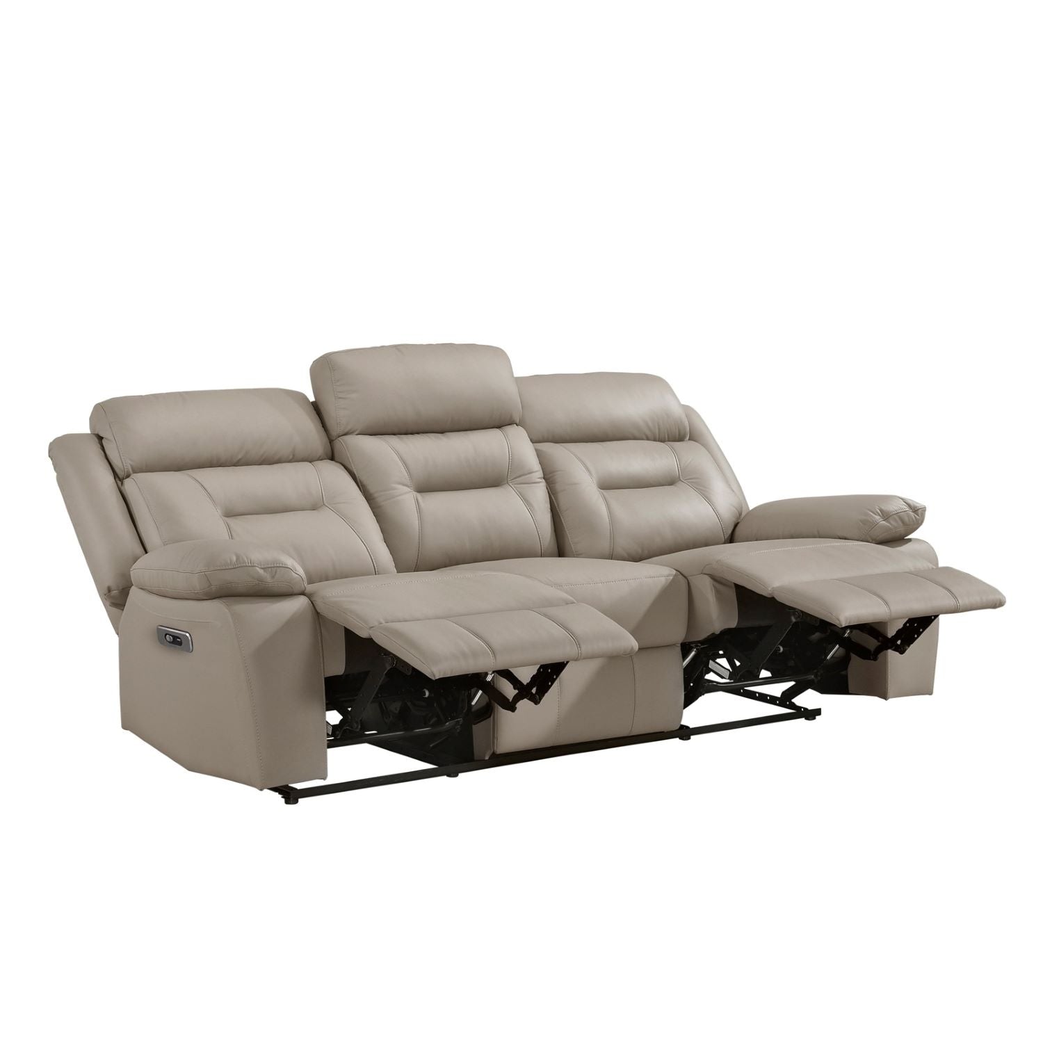 Laconia Genuine Top Grain Leather Power Recliner Sofa Latte 9629