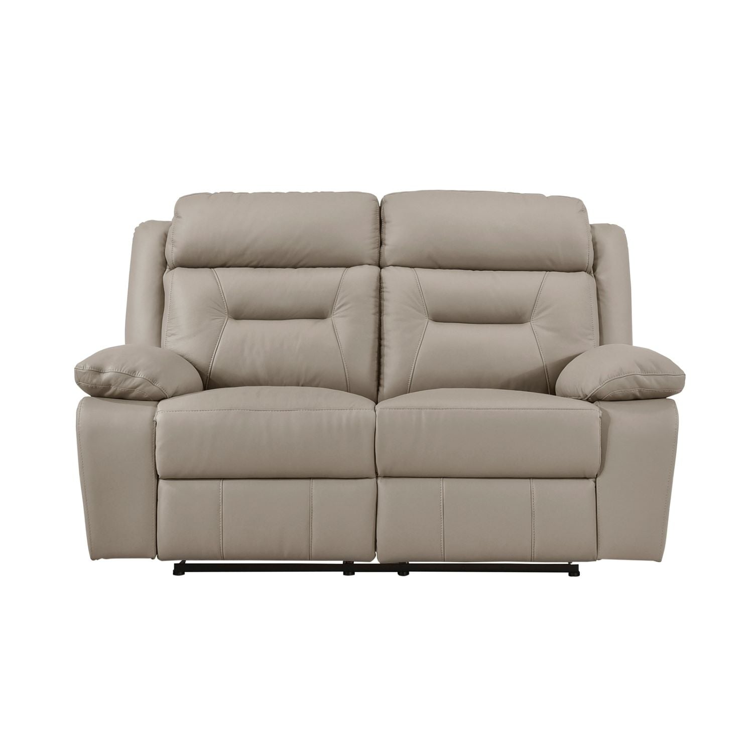 Laconia Genuine Top Grain Leather Power Recliner Loveseat Latte 9629