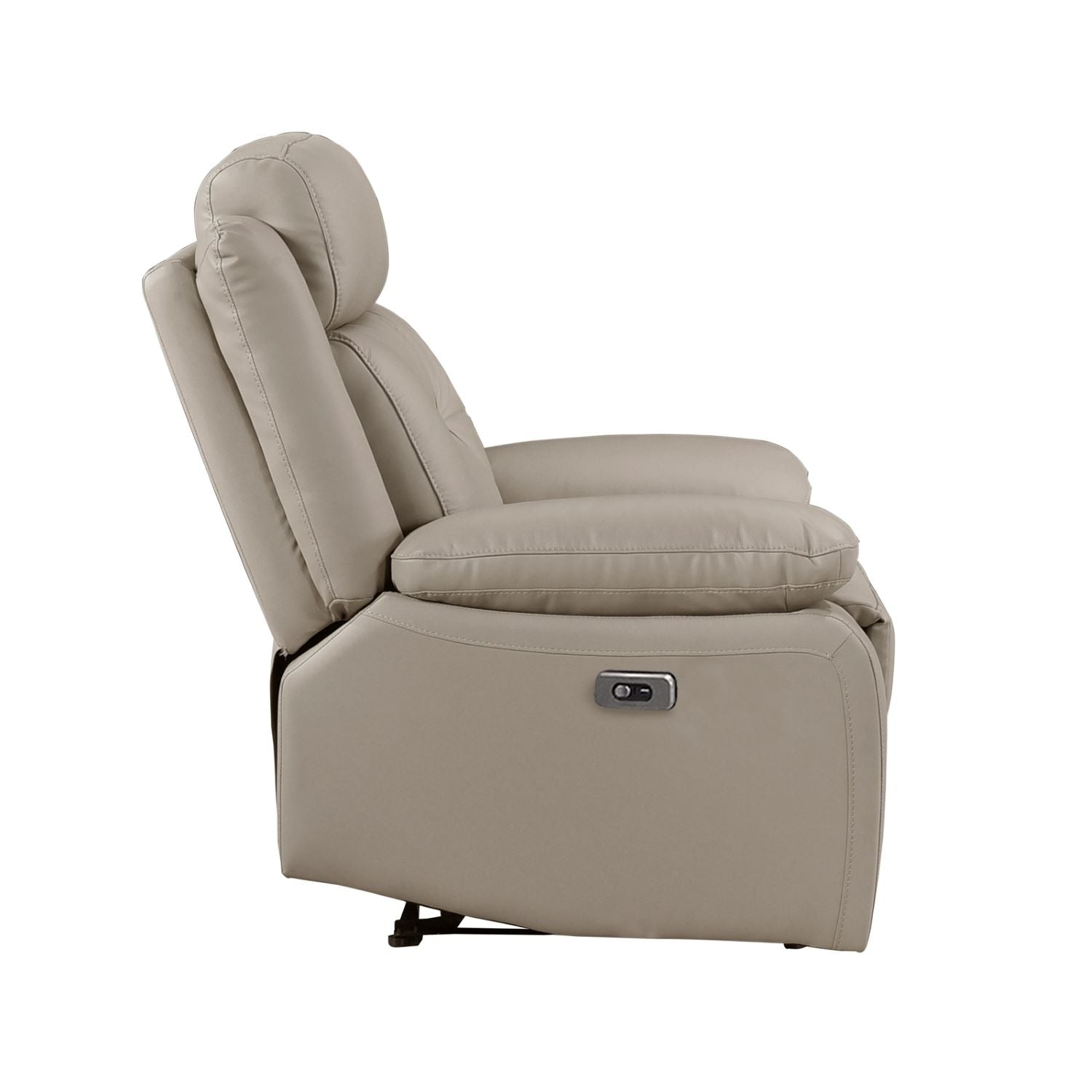 Laconia Genuine Top Grain Leather Power Recliner Chair Latte 9629