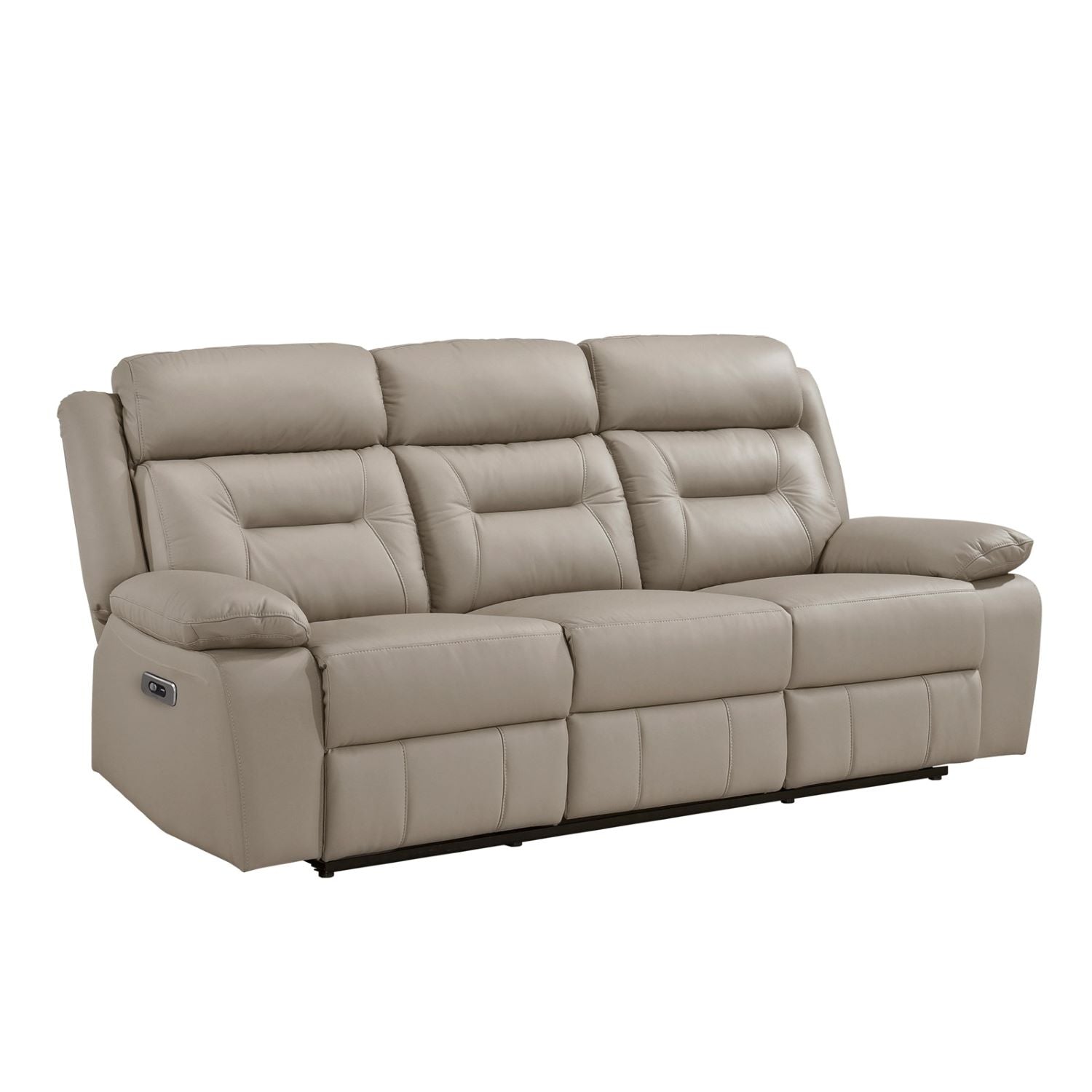 Laconia Genuine Top Grain Leather Power Recliner Sofa Latte 9629