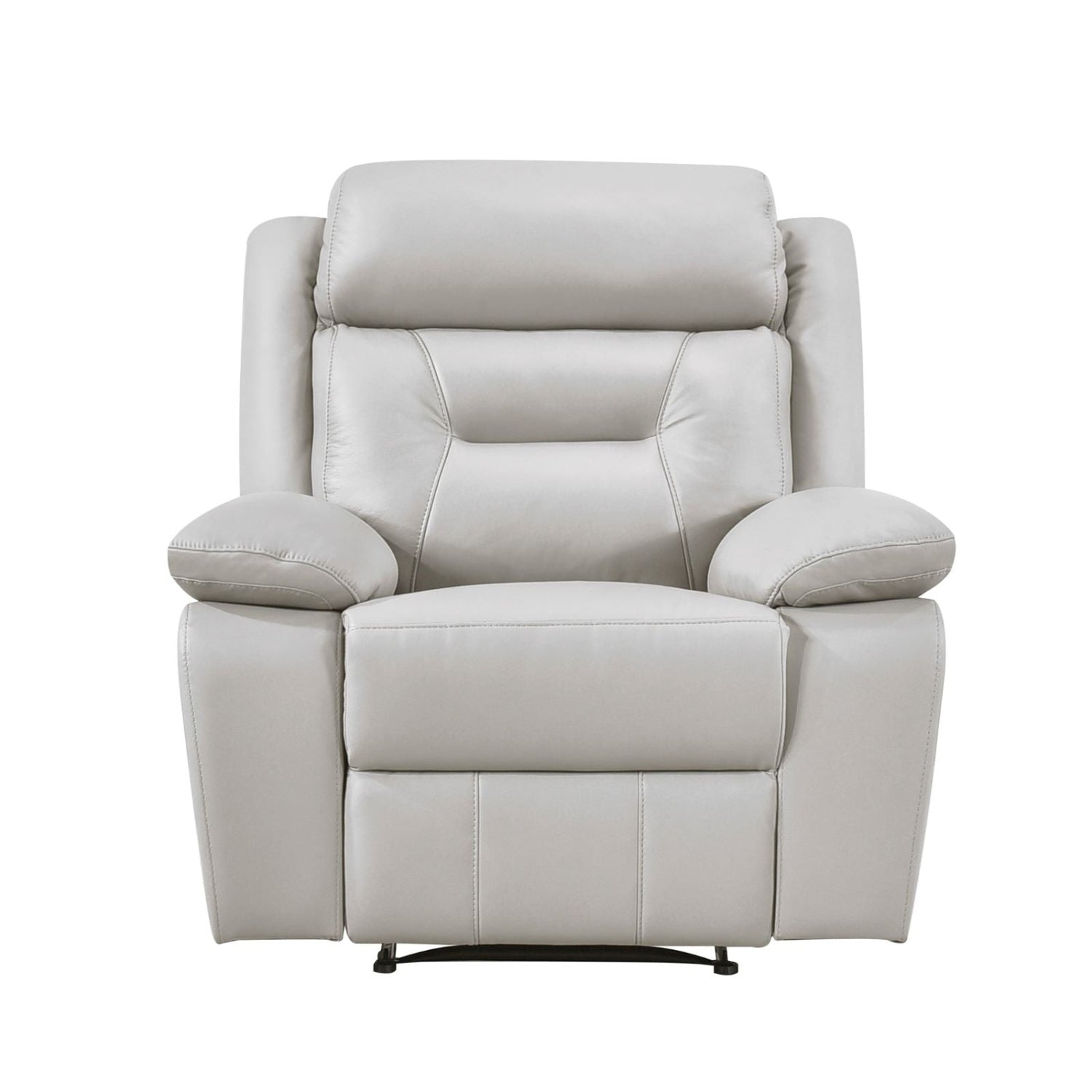 Laconia Genuine Top Grain Leather Power Recliner Chair Silver 9629