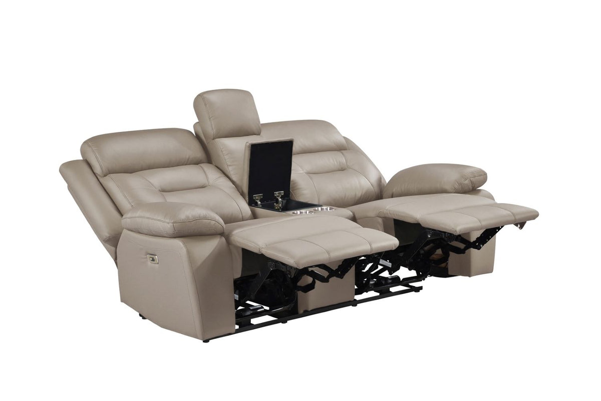 Laconia Genuine Top Grain Leather Power Recliner Sofa Sets Latte 9629