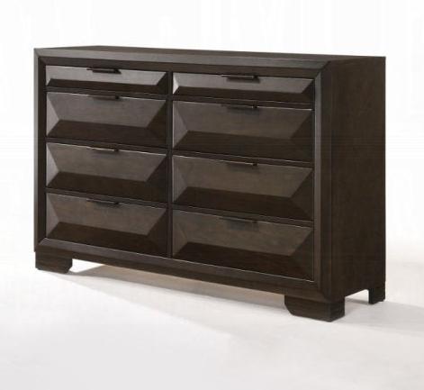 Laura Espresso Wooden Dresser & Mirror