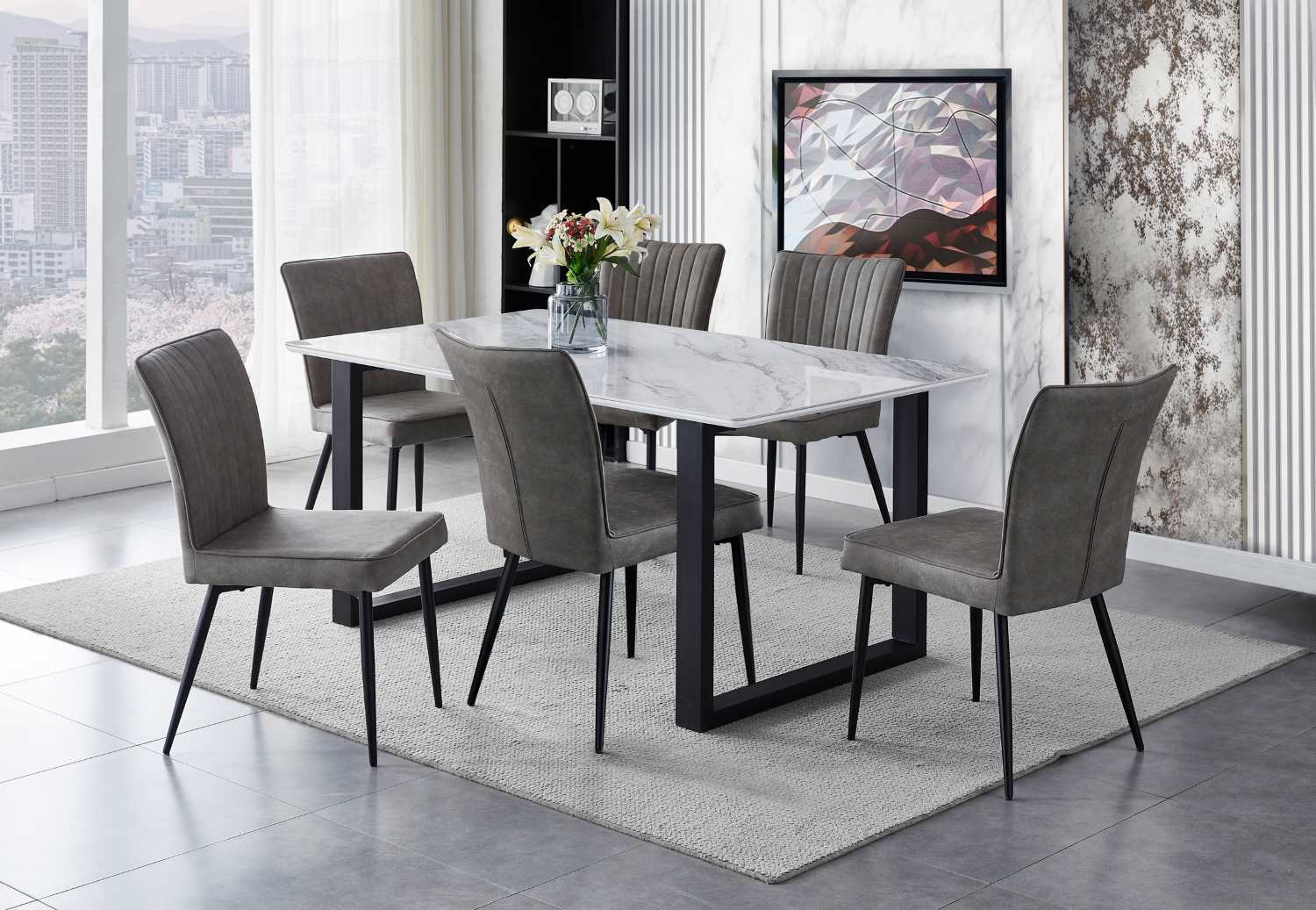 Leander Dining Chair Grey (Set of 2) 5915