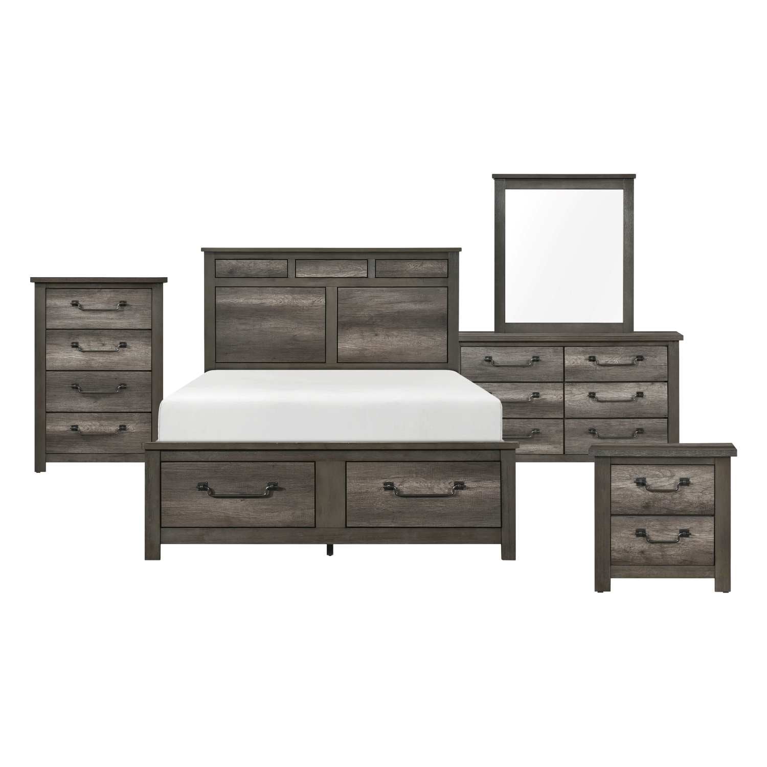 Lenoir Wooden Grey Queen Bedroom Set 1342