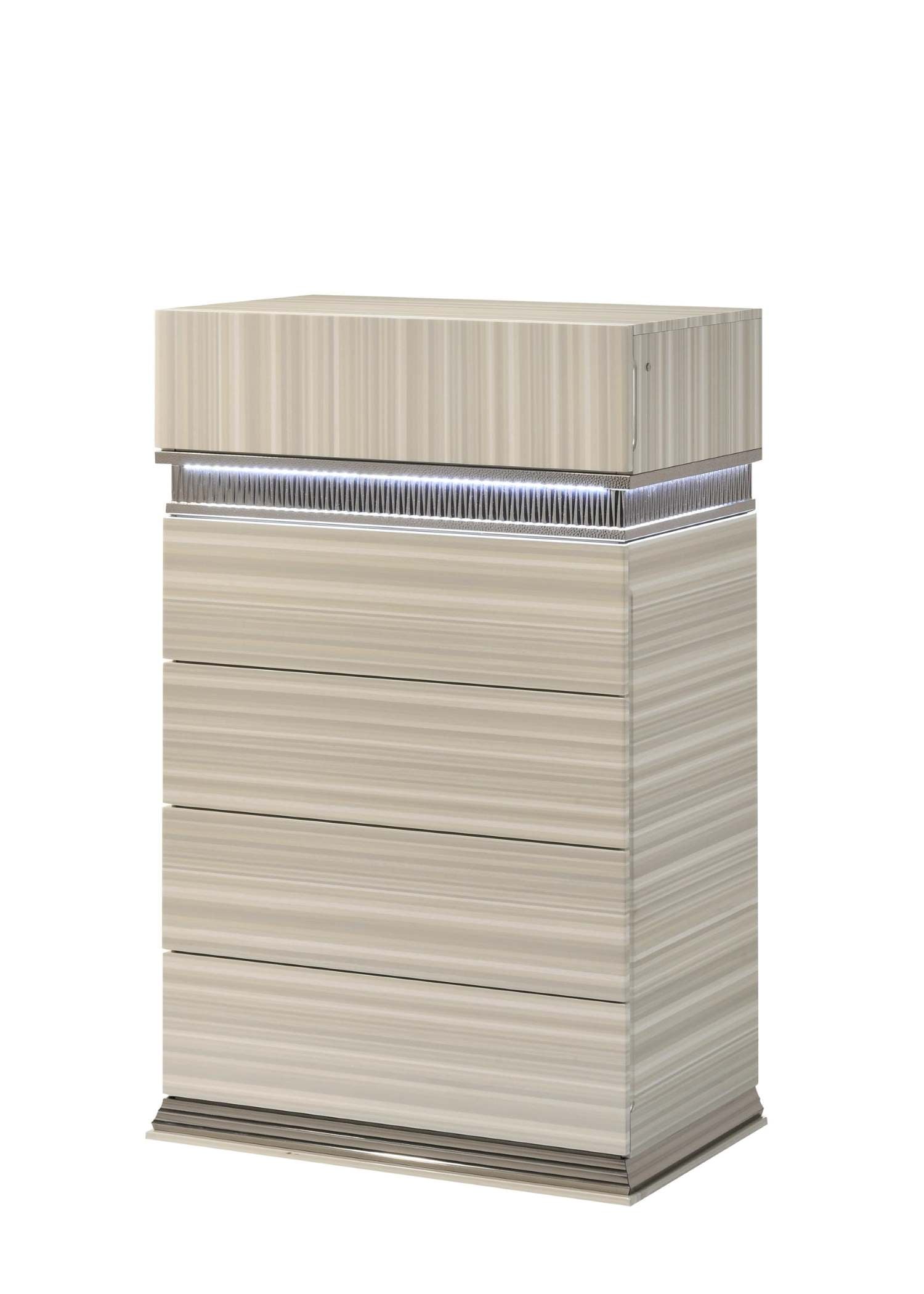 Leonor Light Grey Lacquer Bedroom Set 1981