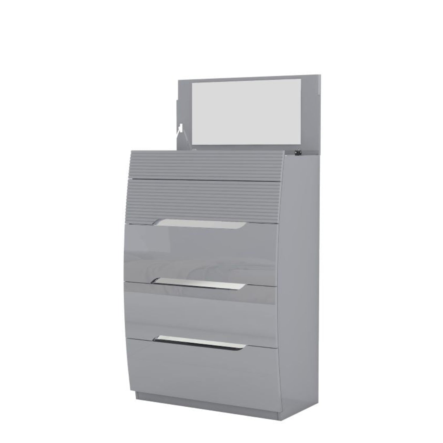 Lessie High Gloss Lacquer Chest Grey SB286CH