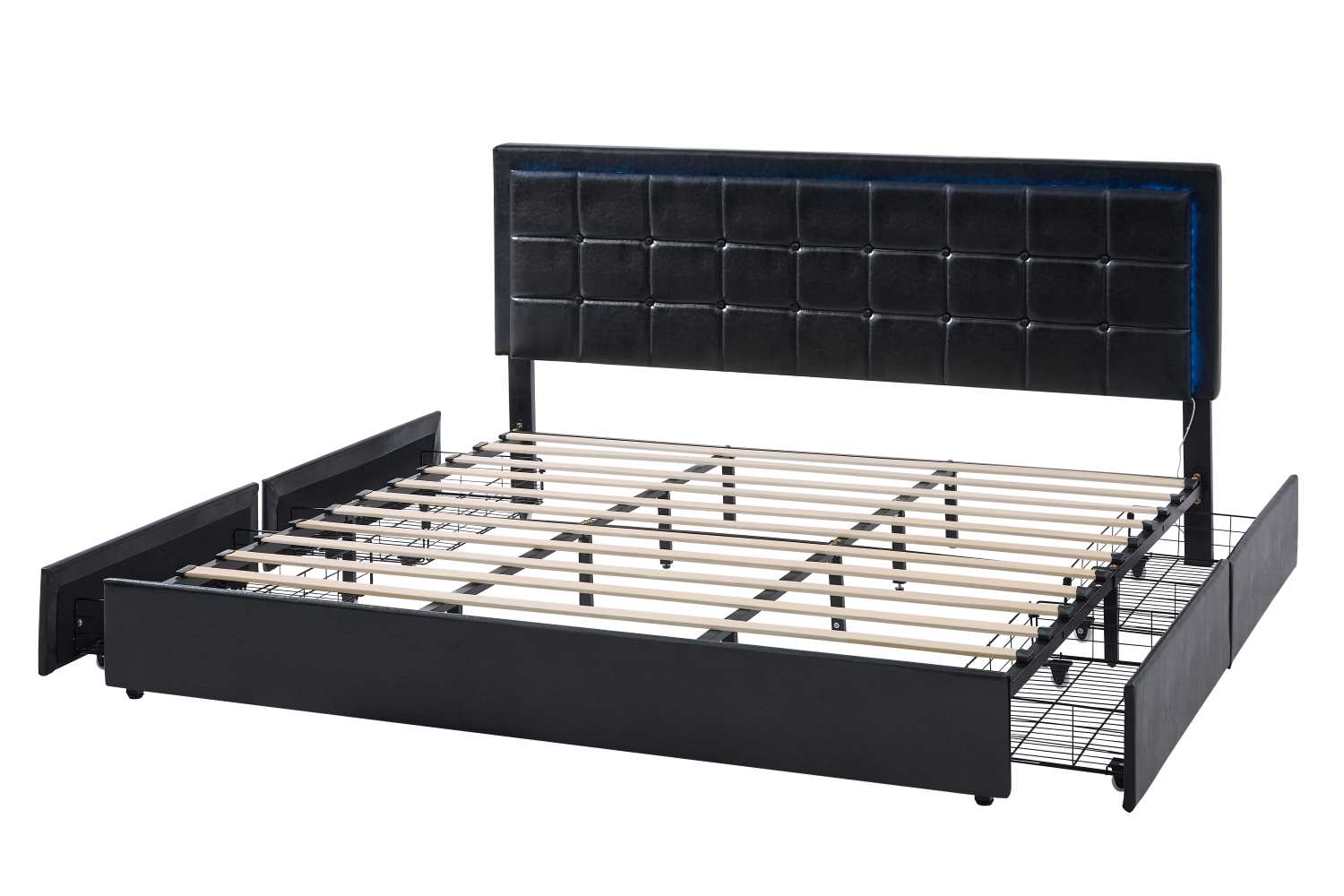 Black PU Bed