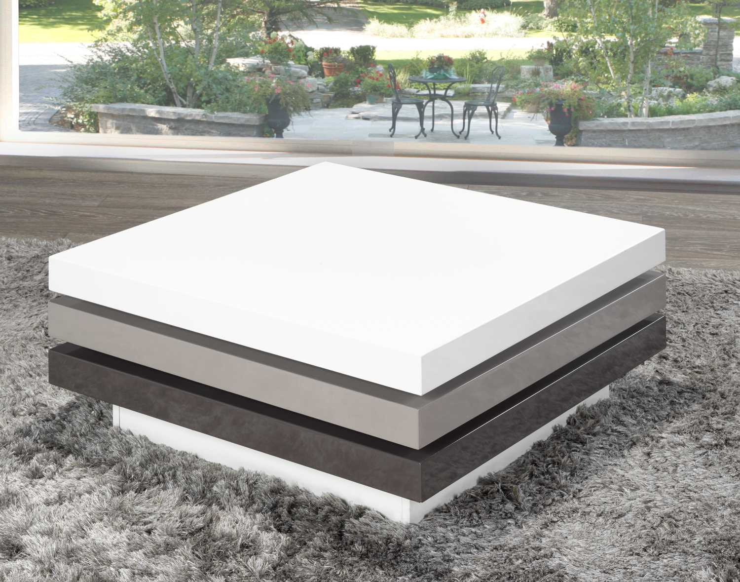 Tri Tone Rotating Coffee Table G-648