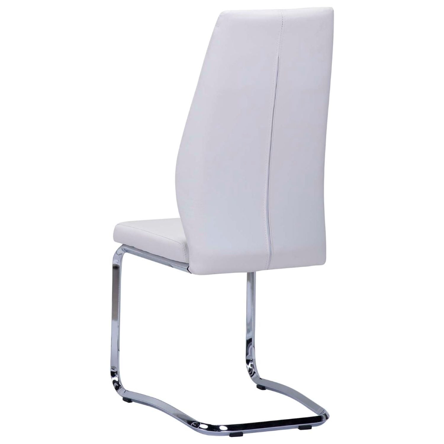 Libra Glass Dining Set With White Chairs 6848-67 / 738S1