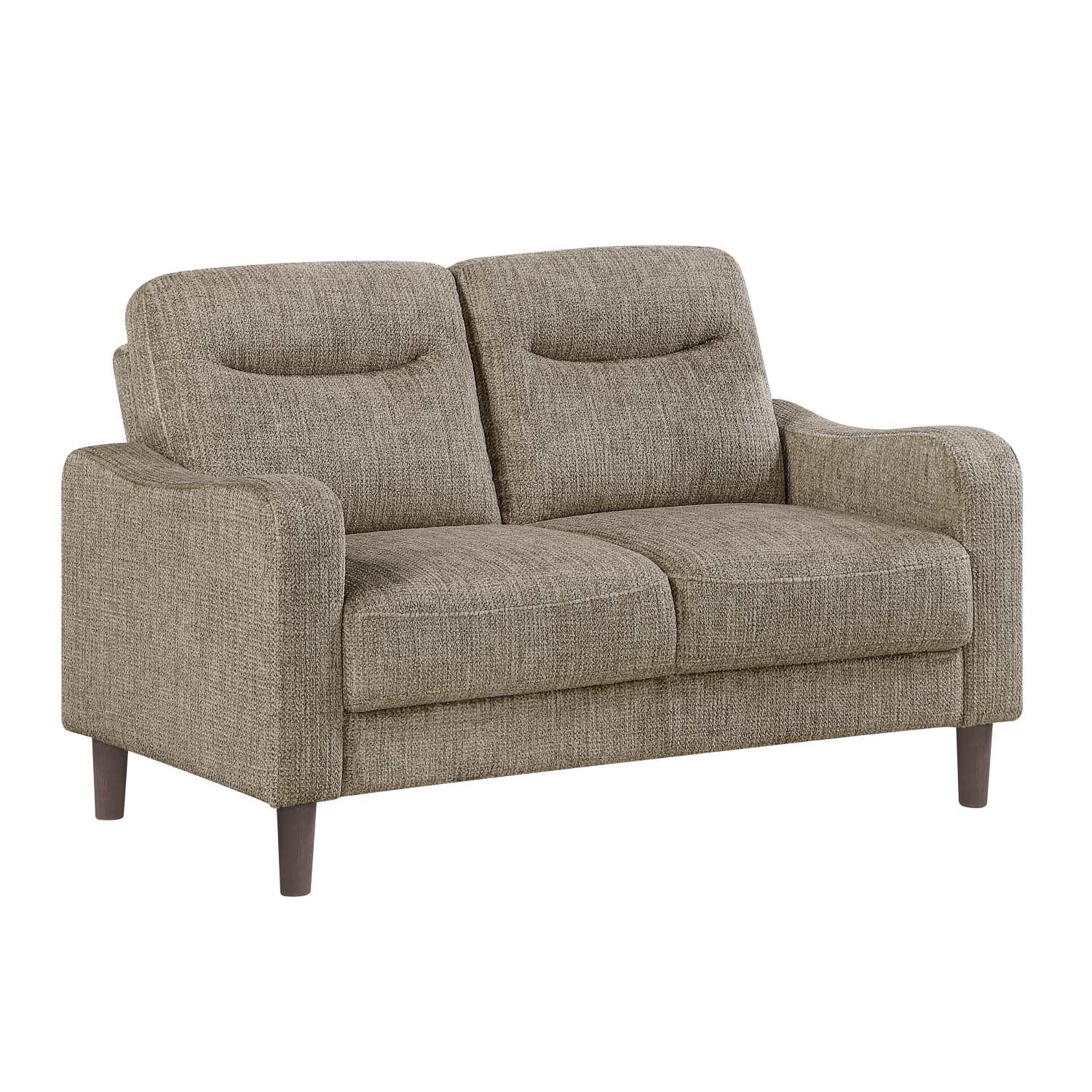 Linden Chenille Fabric Brown Sofa Set 9180 BRW
