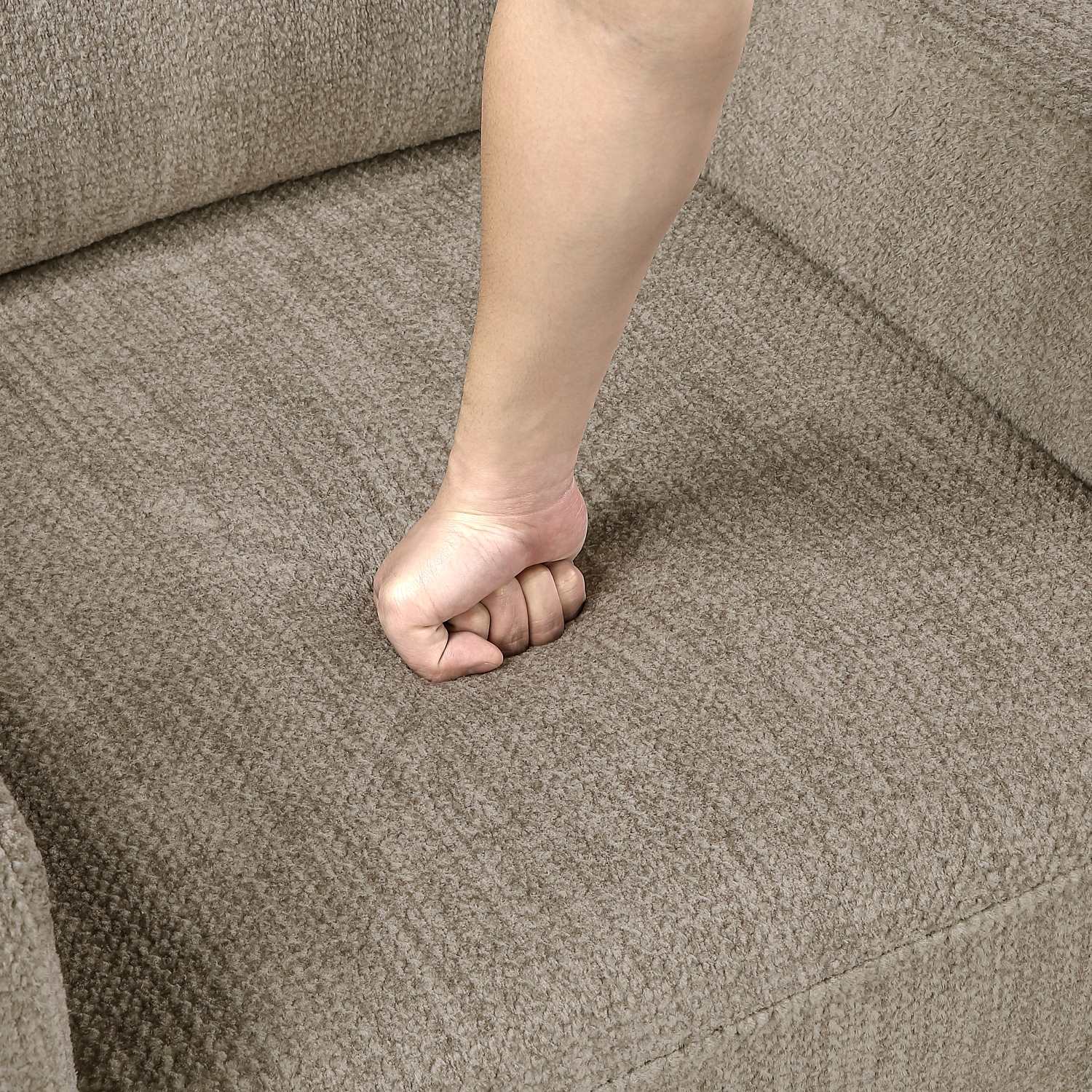 Linden Chenille Fabric Brown Sofa 9180 BRW