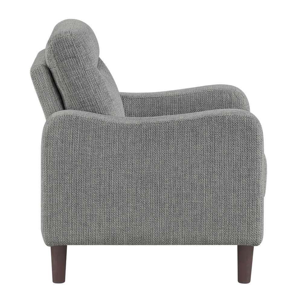 Linden Chenille Fabric Grey Sofa Set 9180 GRY