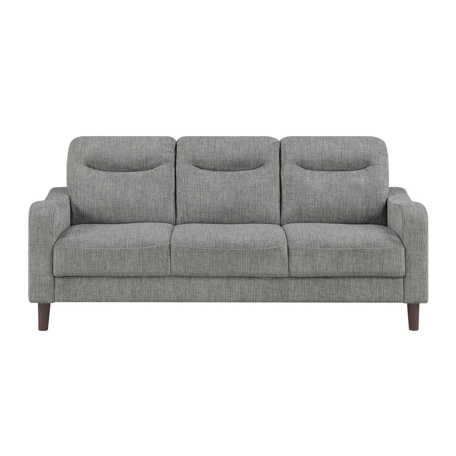 Linden Chenille Fabric Grey Sofa Set 9180 GRY
