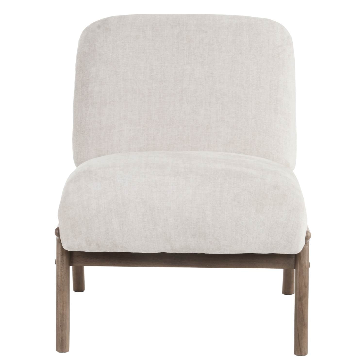 Lisson Accent Chair in Beige & Walnut 403-370BEG