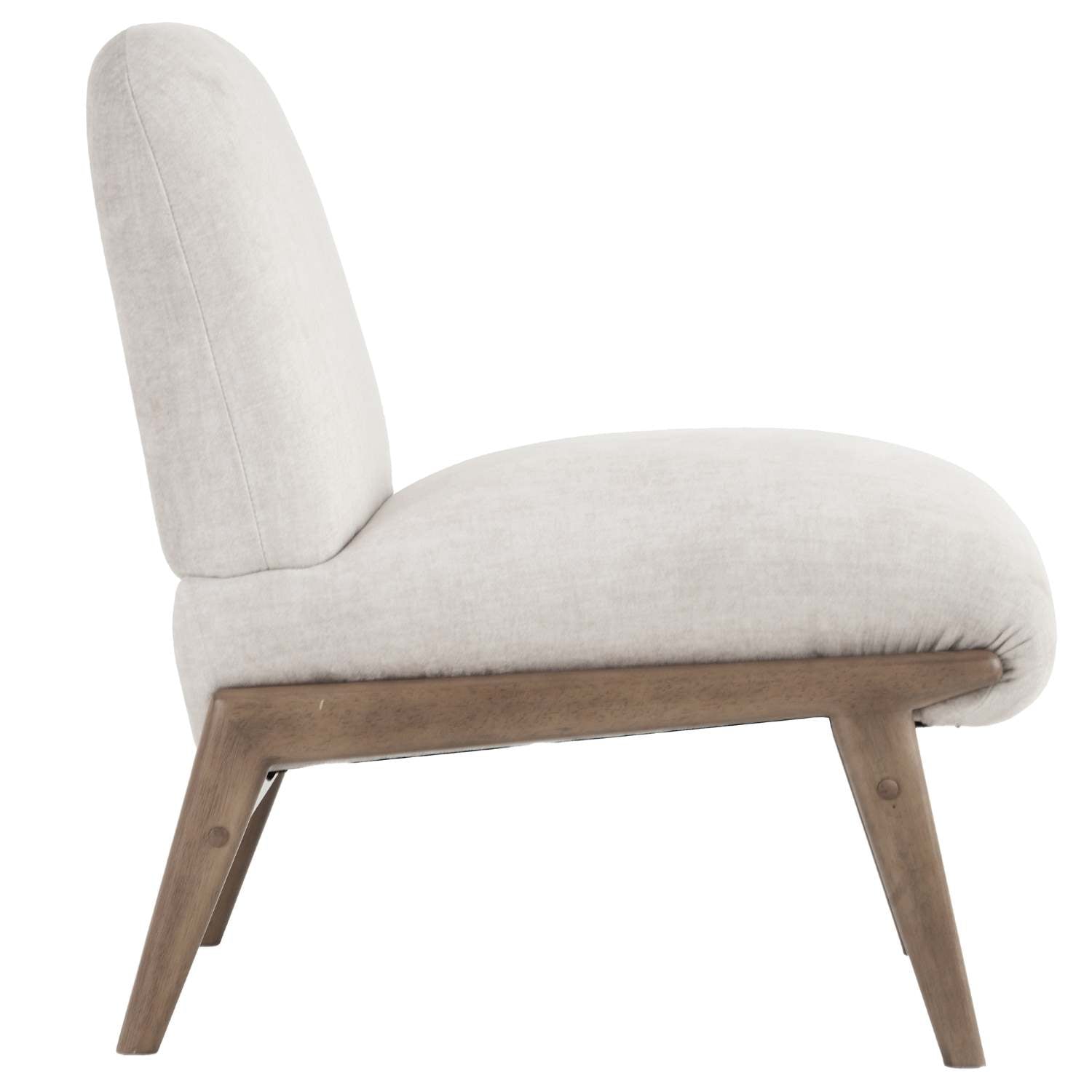 Lisson Accent Chair in Beige & Walnut 403-370BEG