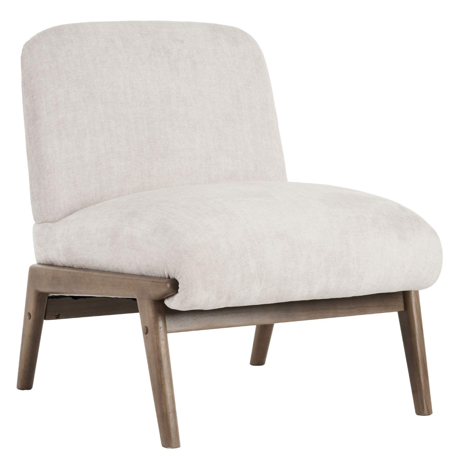 Lisson Accent Chair in Beige & Walnut 403-370BEG