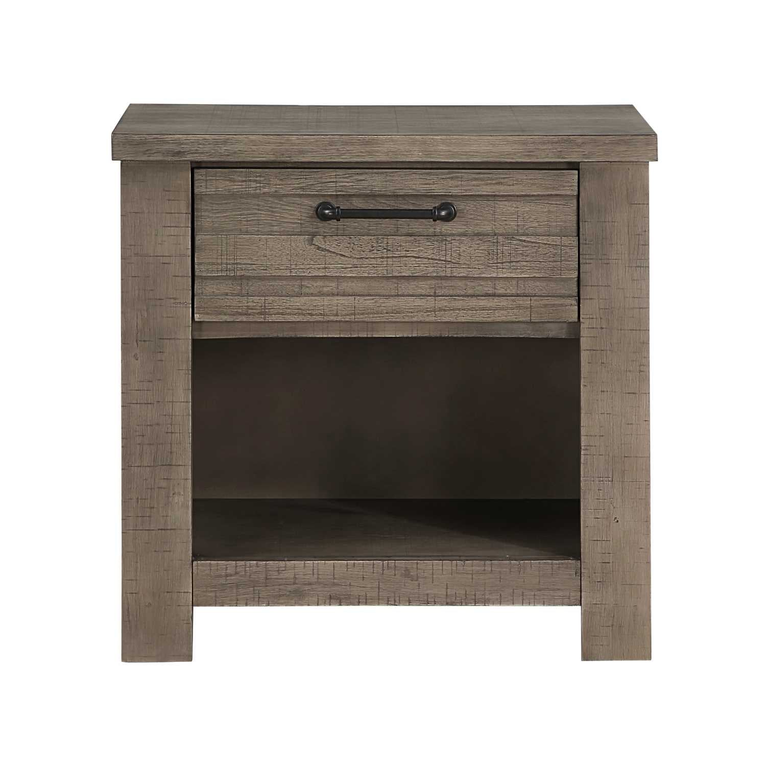 Longview Wooden Night Stand Gray 1498