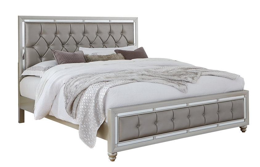 Luna Silver Wooden Bedroom Set