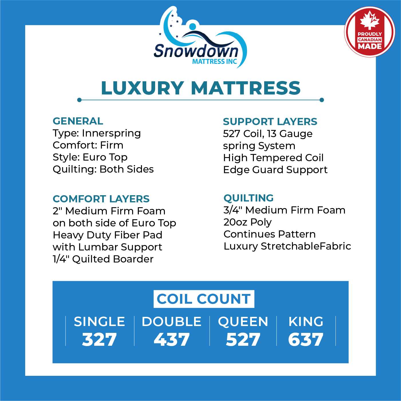 Luxury Canadian Made Mattress