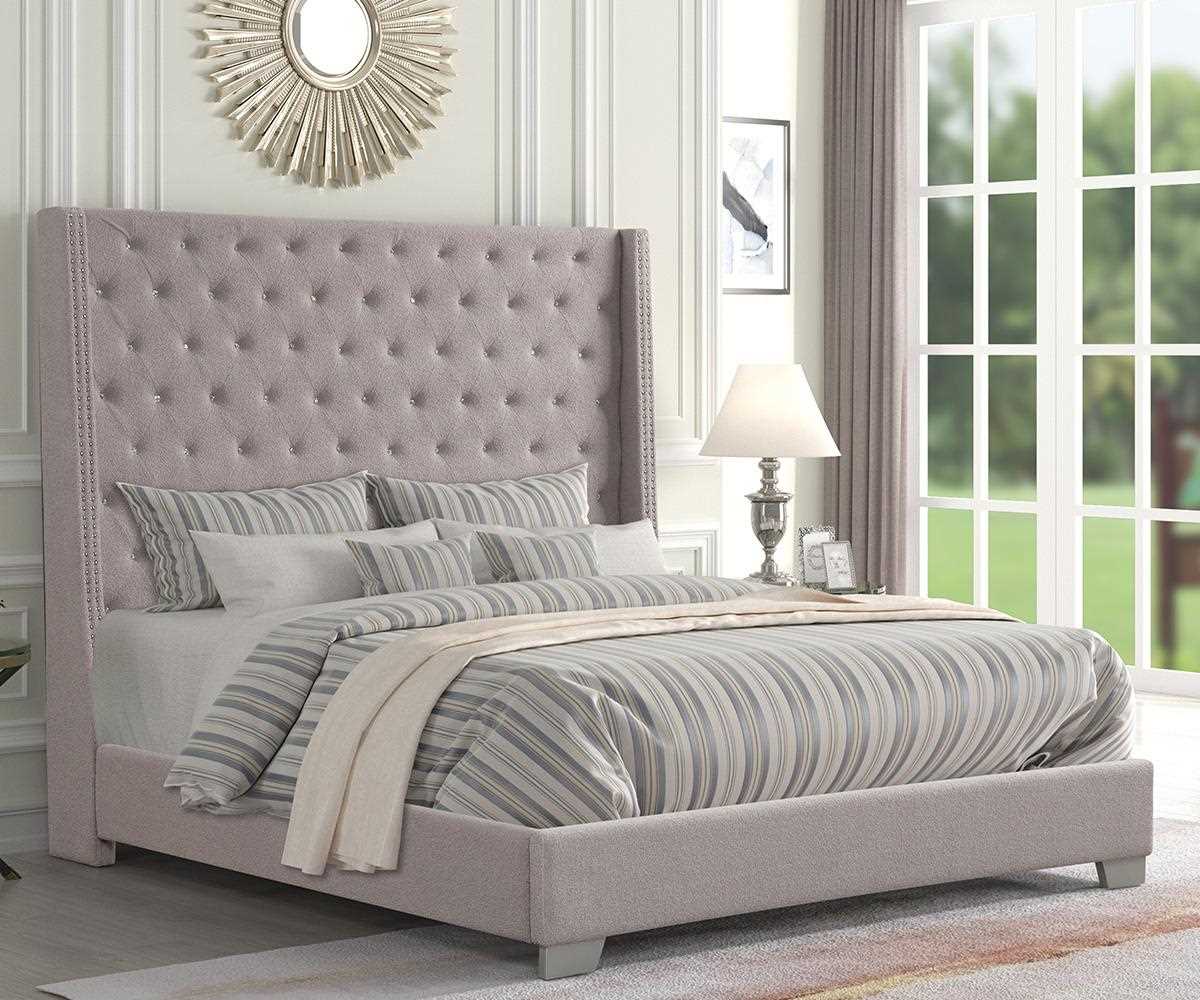 Lyra Fabric Bed Grey B650