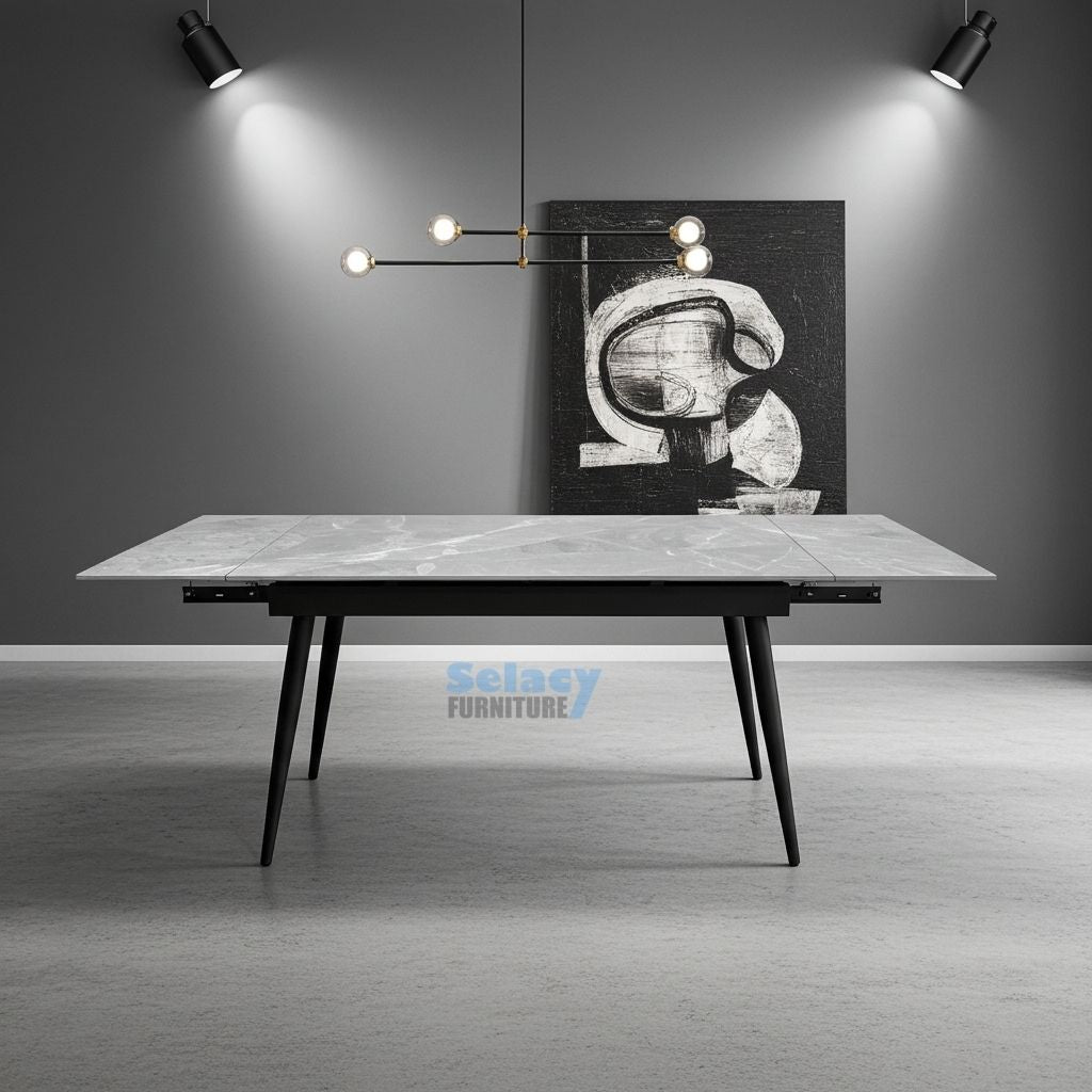 Maria Sintered Stone Extendable Dining Table with 6 Chairs