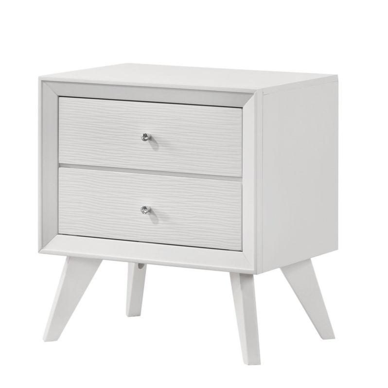 Mia White Wooden 8PC Bedroom Set