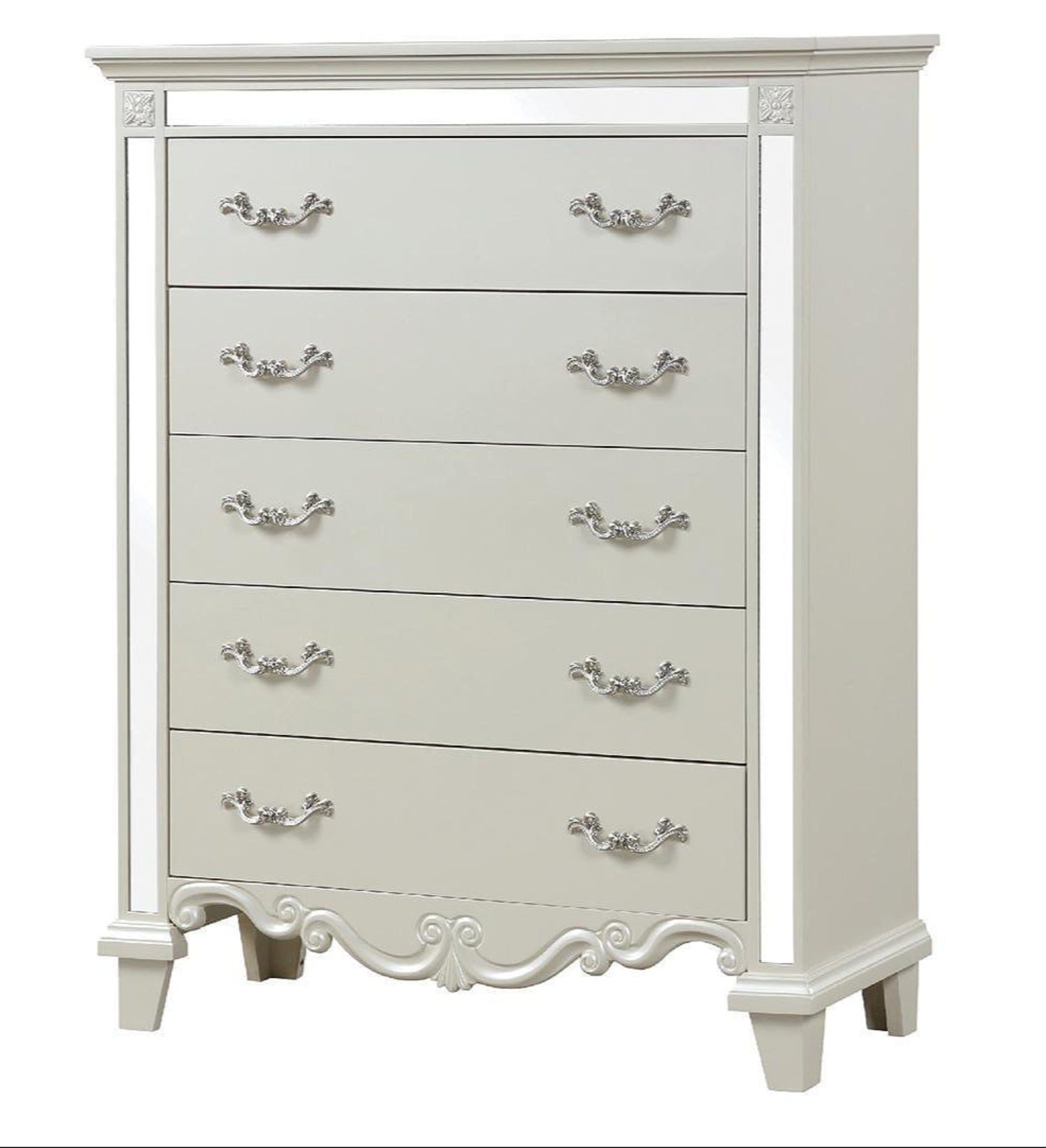 Milan Cream 5 Drawer Chest 1381