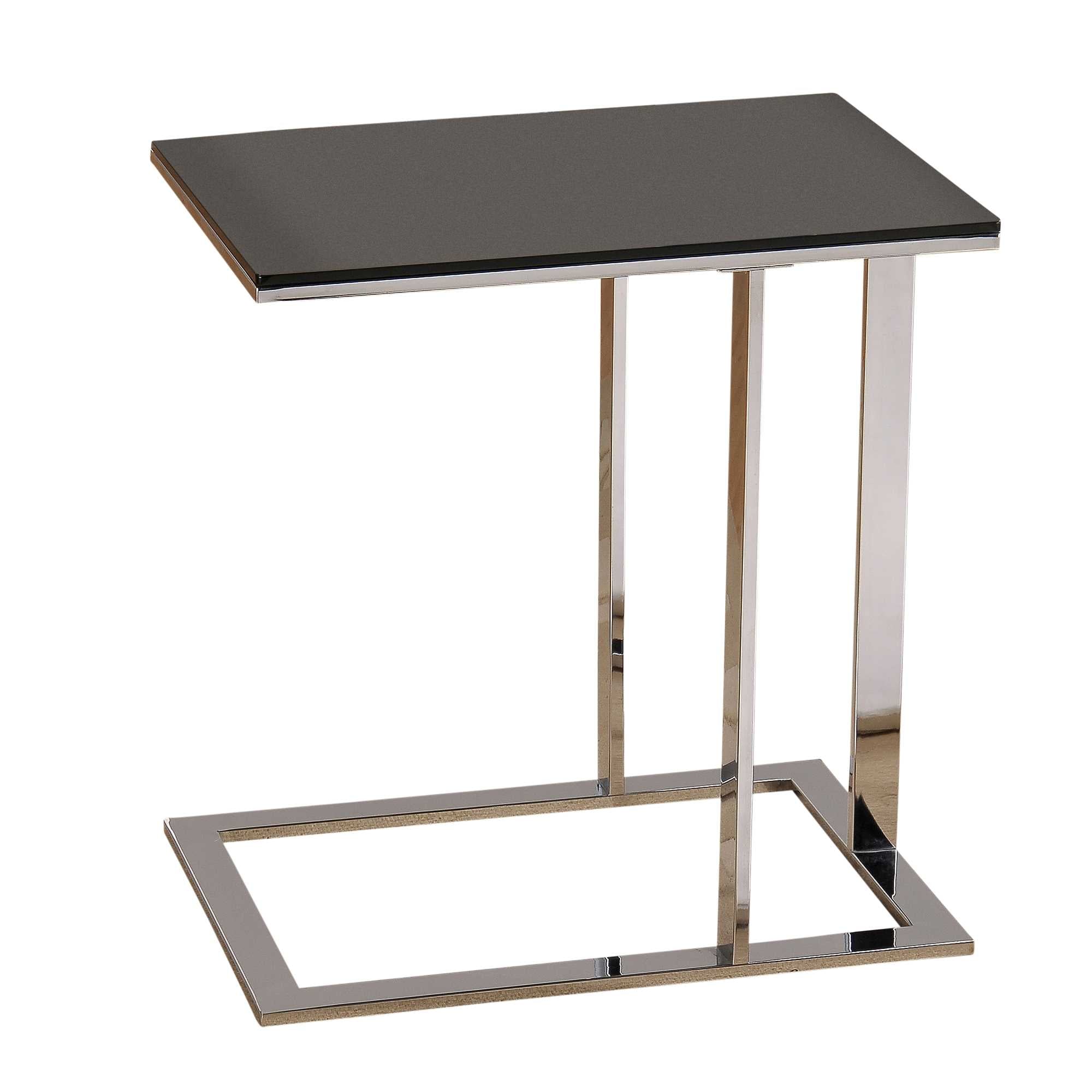 MOD Black Tempered Glass Accent Table ( OPEN BOX )