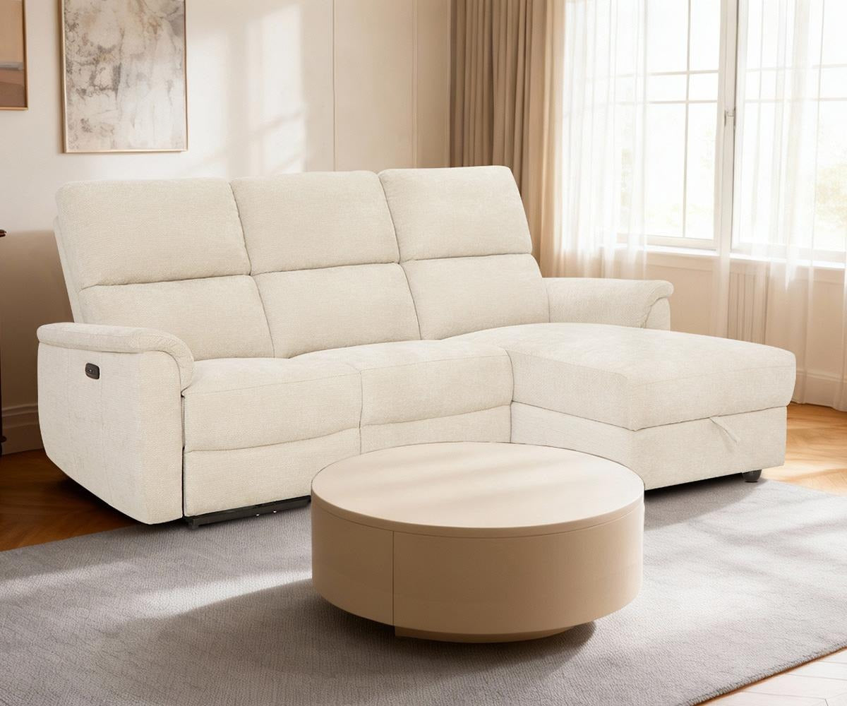 Manoa Power Recliner Sectional with Storage Chaise 60777
