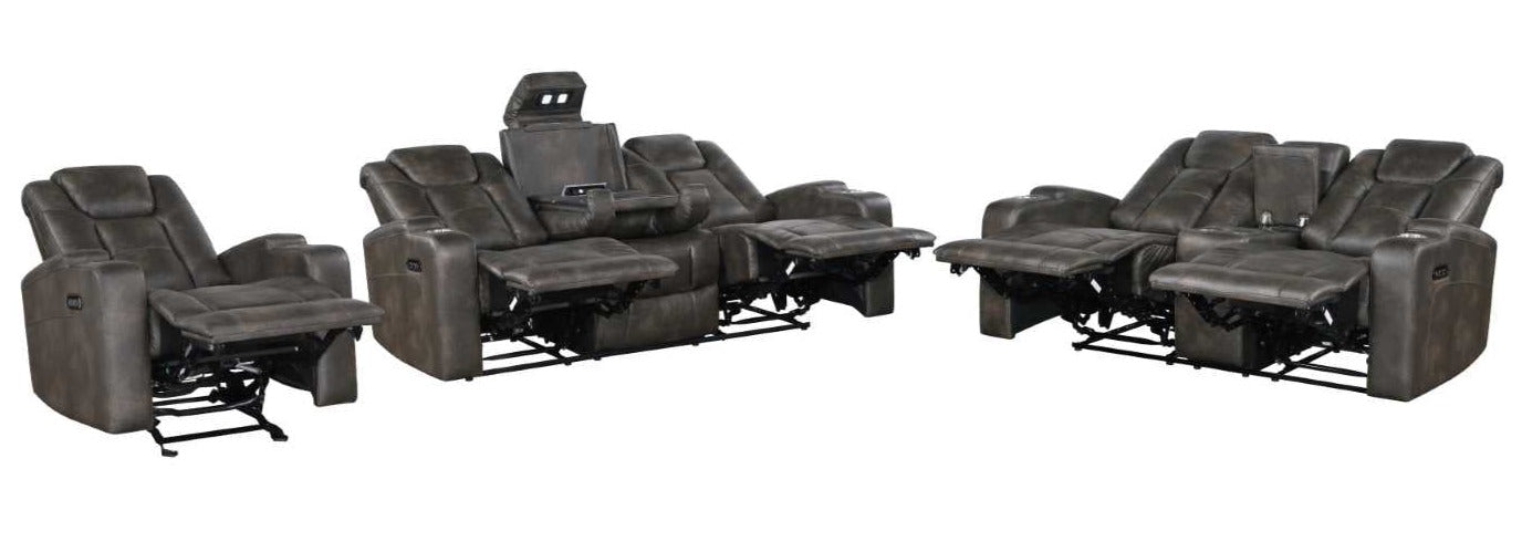 McBride Power Reclining Collection Brown-Grey 9213