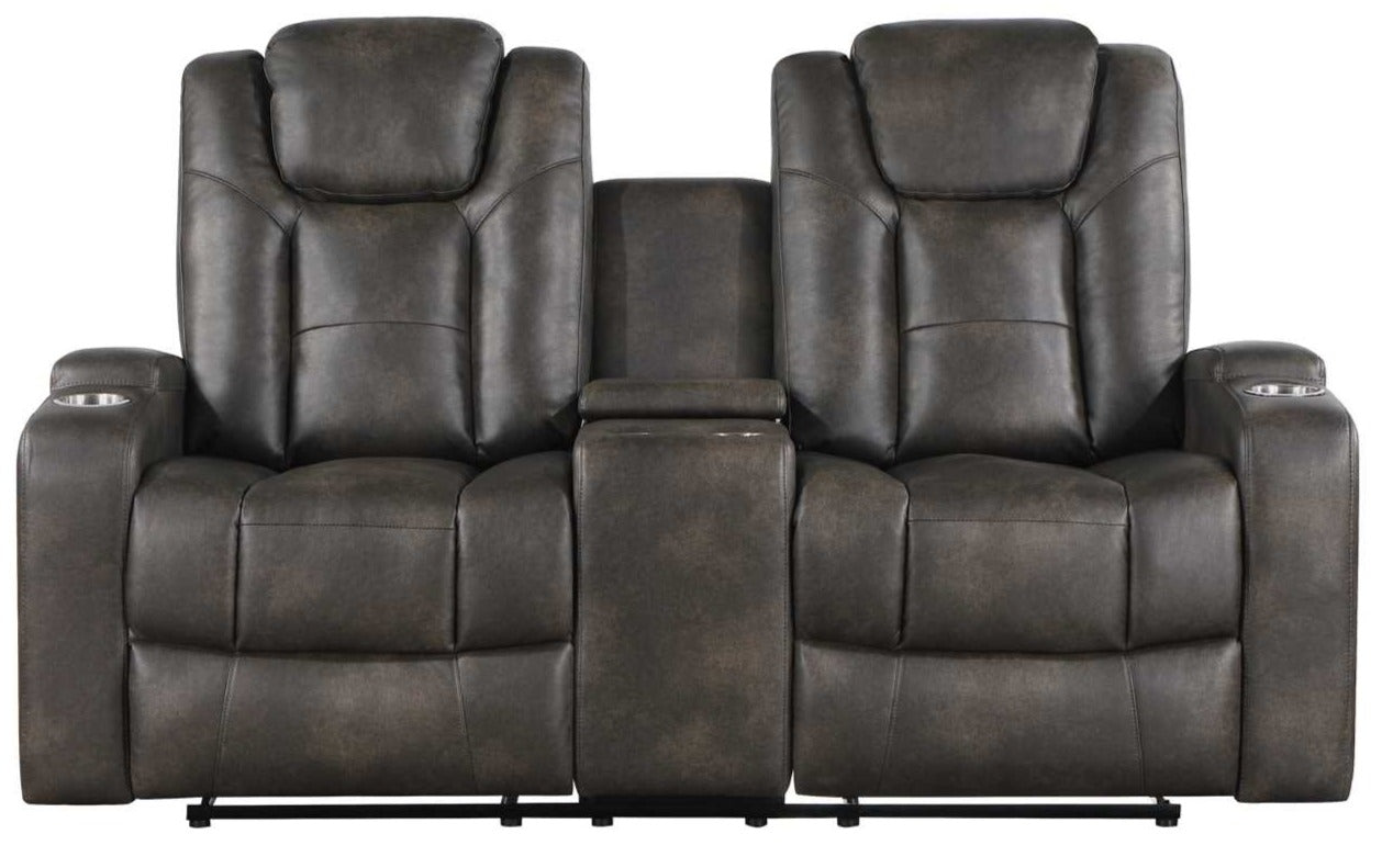 McBride Power Reclining Collection Brown-Grey 9213