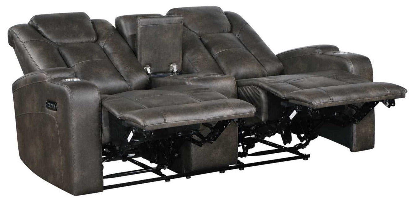 McBride Power Reclining Collection Brown-Grey 9213