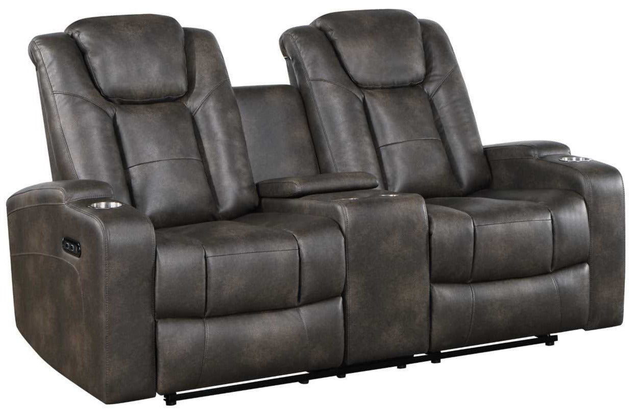 McBride Power Reclining Collection Brown-Grey 9213