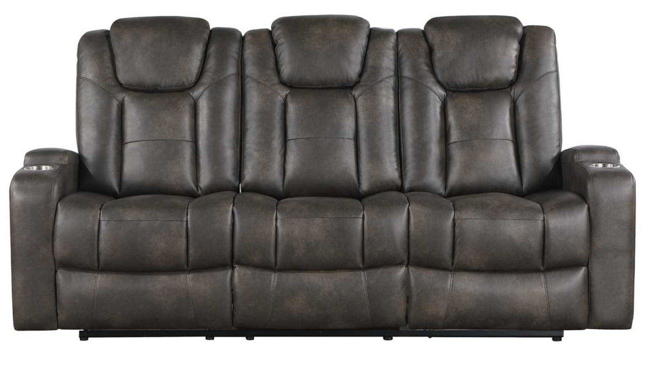 McBride Power Reclining Collection Brown-Grey 9213
