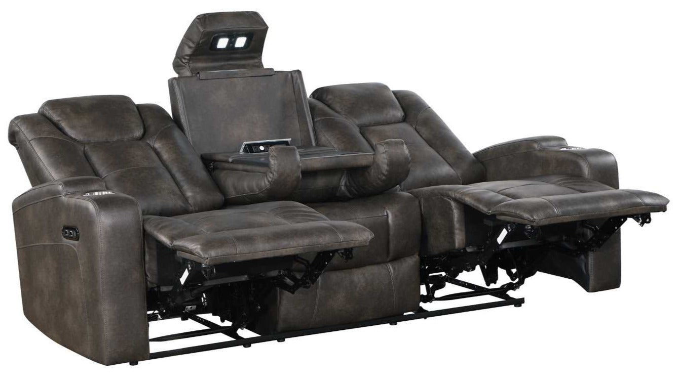 McBride Power Reclining Collection Brown-Grey 9213