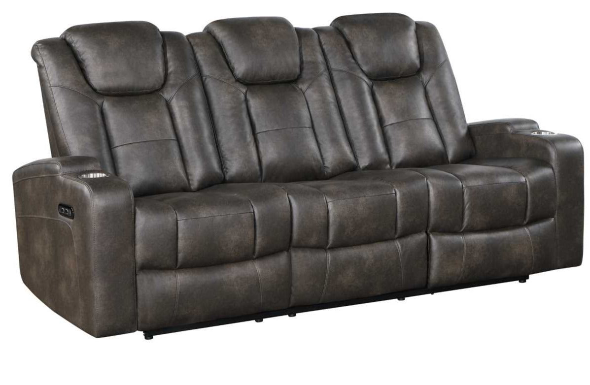 McBride Power Reclining Collection Brown-Grey 9213