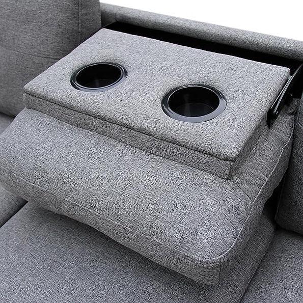 Jia Fabric Reversible Sectional Sofa Grey