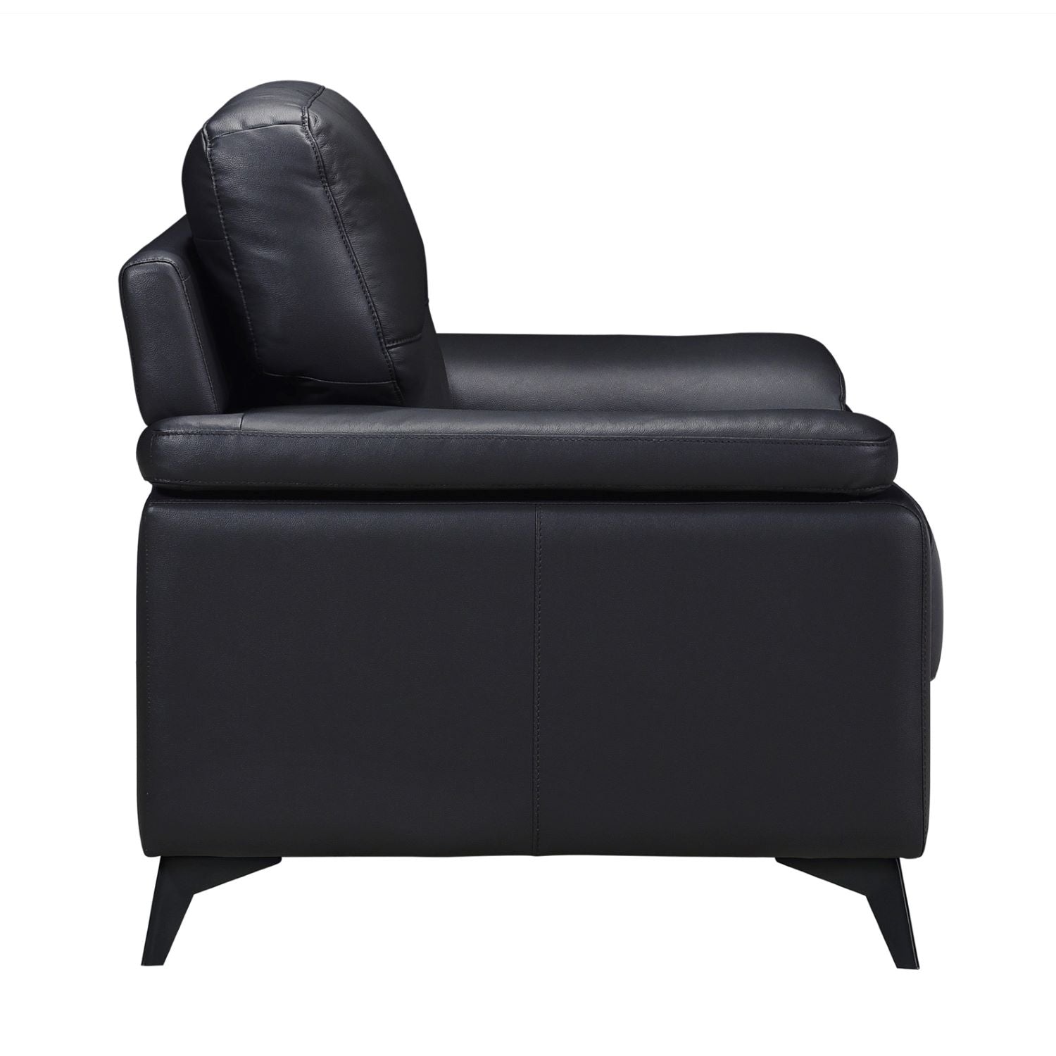 Mischa Top Grain Leather Sofa Set Black 9514