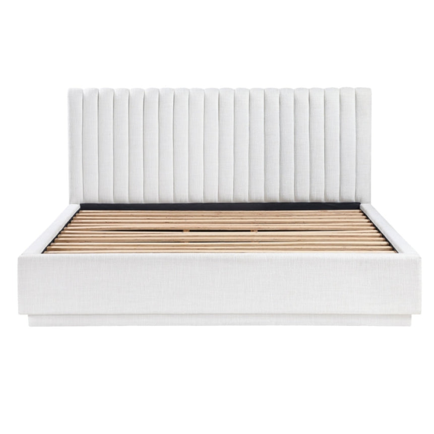 Mulvane Luxurious Natural Channel Tufted Platform Bed 2320