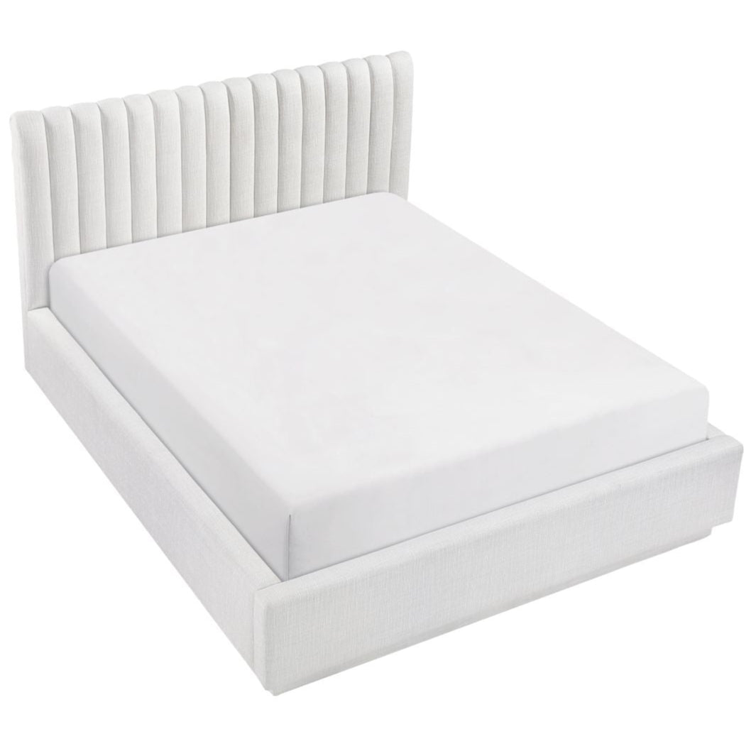 Mulvane Luxurious Natural Channel Tufted Platform Bed 2320