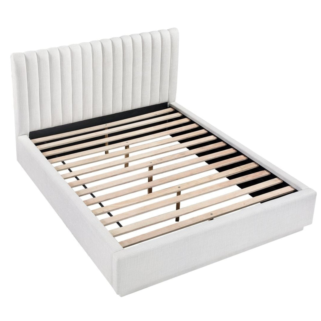 Mulvane Luxurious Natural Channel Tufted Platform Bed 2320